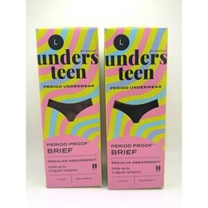NEW Unders Teen Period Underwear by Proof Size L 2pk